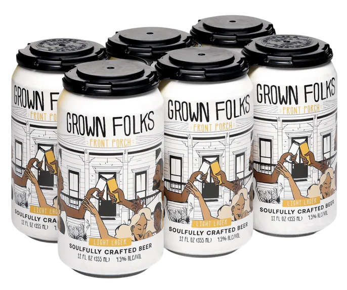 Grown Folks Front Porch Light Beer 6 pack 355 ML