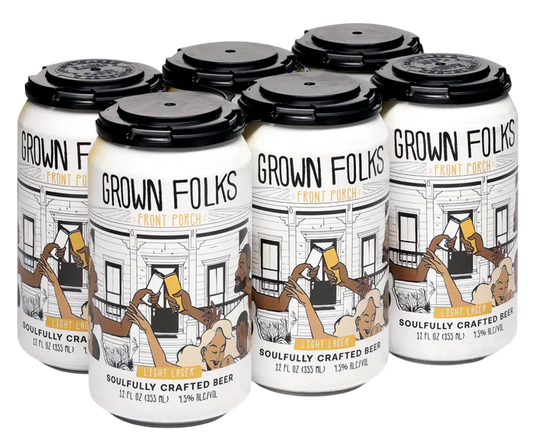 Grown Folks Front Porch Light Beer 6 pack 355 ML