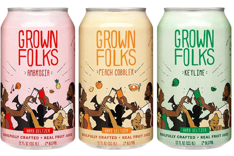 Grown Folks Hard Seltzer Variety Pack 6 pack 355 ML
