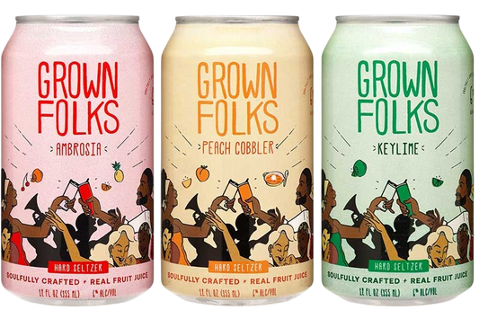 Grown Folks Hard Seltzer Variety Pack 6 pack 355 ML
