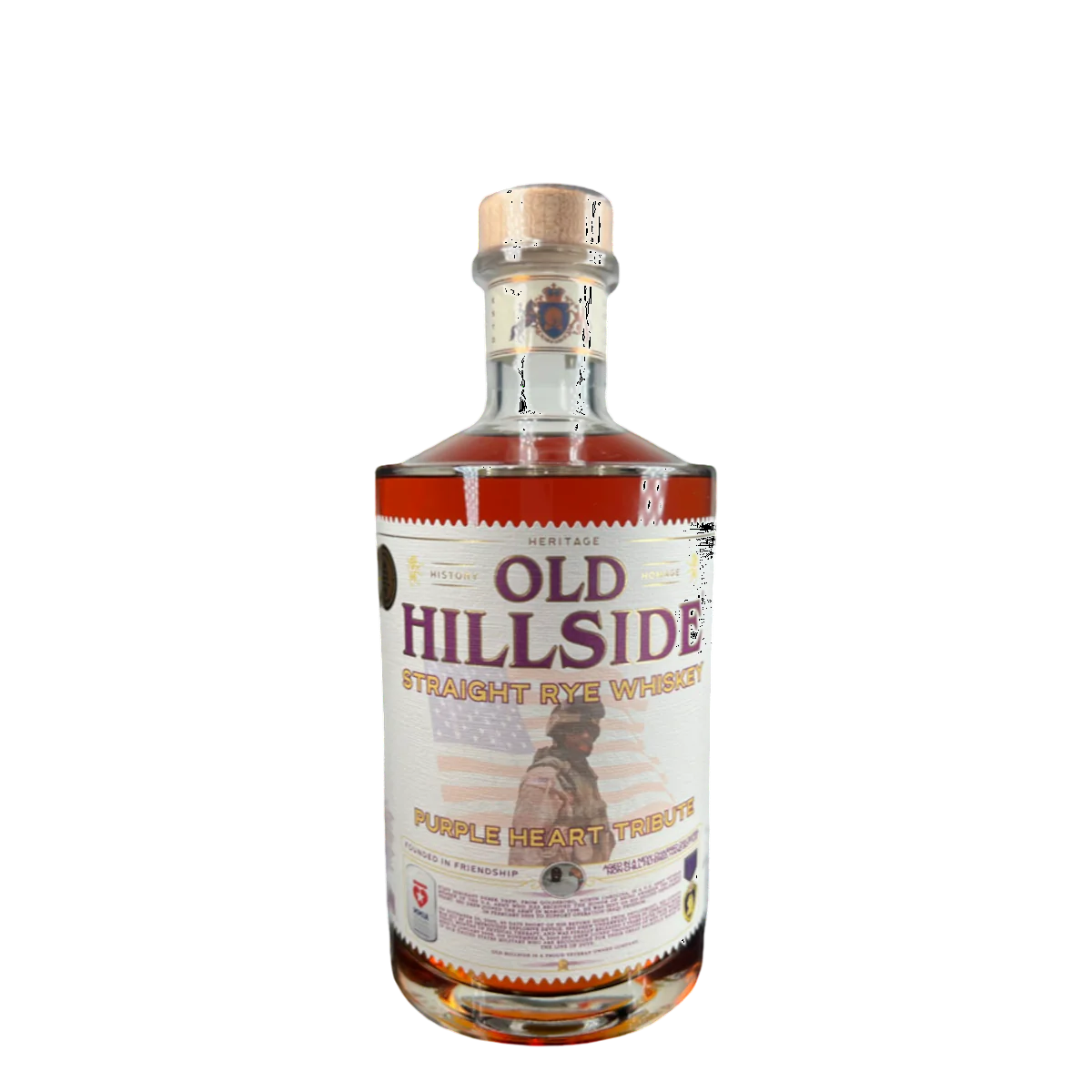 Old Hillside Straight Rye Purple Heart Tribute 6 year 750 ml