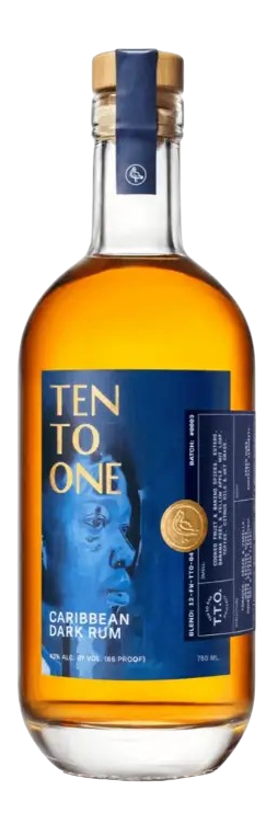 Ten To One Black History Month  Artist Devin B Johnson Edition Caribbean Dark Rum 750 ml